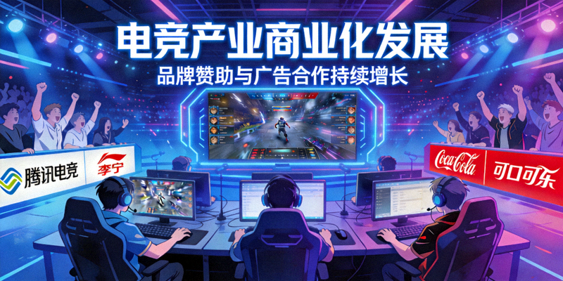 电竞产业商业化发展，品牌赞助和广告合作日益增多