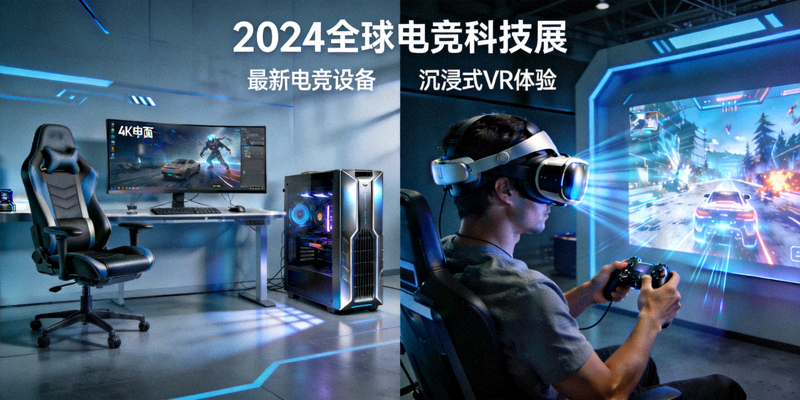 电竞科技展，展示最新的电竞设备与VR技术应用