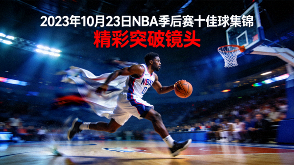 2023年10月23日NBA季后赛十佳球集锦封面，展示精彩突破镜头