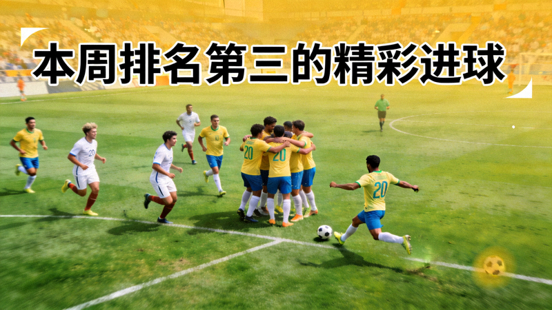 本周排名第三的精彩进球：团队经过连续二十脚传递后，由前锋轻松推射空门得分，展现完美配合