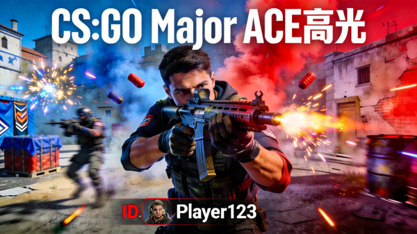 CS:GO Major锦标赛选手完成ACE灭队的高光操作短视频封面