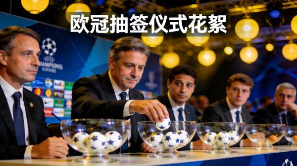 欧冠抽签仪式现场花絮短视频，嘉宾抽签和球队代表反应